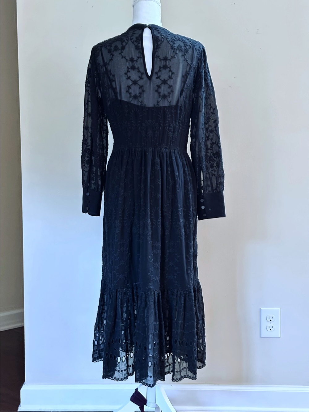 J.Crew Embroidered Sheer Midi Dress – Size 6 New without tags - Picture 2 of 7